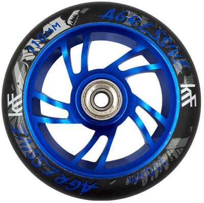 Krf Agr Aluminium Wiel Met Bovenlager Blauw,Zwart 110 mm / 88A