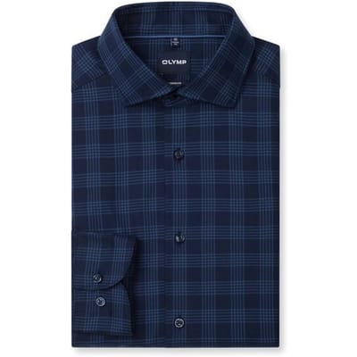 OLYMP Smart Business Overhemd, Modern Fit, Royal Kent, Marineblauw