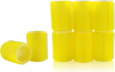 Krulspelden Set - Haarrollers - Natuurlijke Krullen - Hitteloos Haarstyling - 6 Stuks - Geel