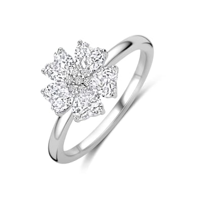 Zilveren Gerhodineerde Ring met Zirkonia 1342196 – 925 Zilver