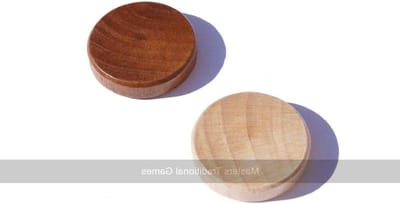 Backgammon Stenen - Speelstenen Hout - Strategisch Spel - Natuurlijk Hout - 30mm Diameter - Houtkleur