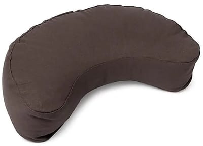 Meditatiekussen halve maan antraciet biokatoen (OCS) – 37 cm x 17 cm x 13 cm