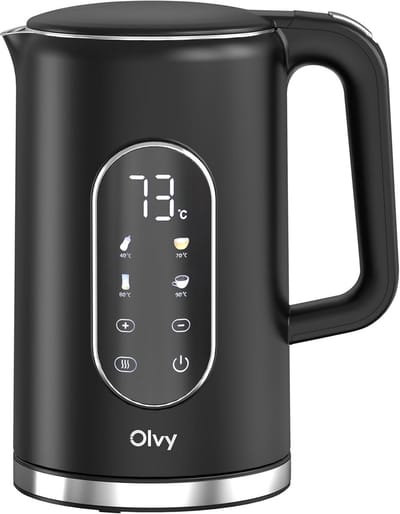Waterkoker Temperatuurregeling - Elektrische Kettle - Thee en Koffie Zetten - Warmhoudfunctie tot 2 uur - 1.7 Liter - Zwart
