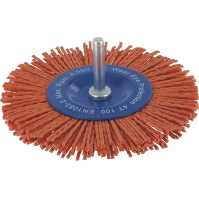 Labor Borstelwiel met nylon 100mm