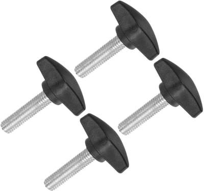 T Thumb Knoppen met M8 x 30mm Draad, Plastic Handknoppen voor Machines en Lathes, Set van 4 Stuks