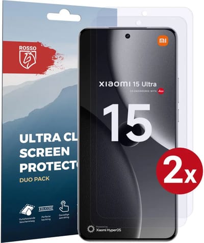 Rosso Screen Protector Geschikt voor Xiaomi 15 Ultra | Ultra Clear Duo Pack | TPU Folie | Case Friendly Beschermfolie | 2 Stuks