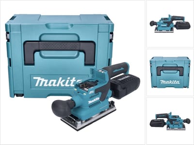 Makita DBO 382 ZJ accu-excentrische schuurmachine 18 V 93 x 185 mm borstelloos + Makpac - zonder accu, zonder oplader