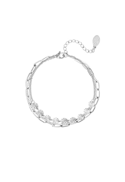 Jewels by jenty | Yehwang | armband | Zilver | 3 lagen | schelp | Dames | Tieners