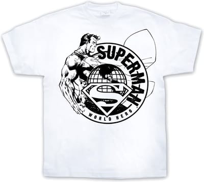 Superman World Hero Sketch White