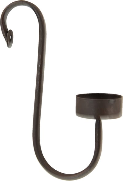 Clayre & Eef Theelichthouder 4x9x18 cm Zwart IJzer