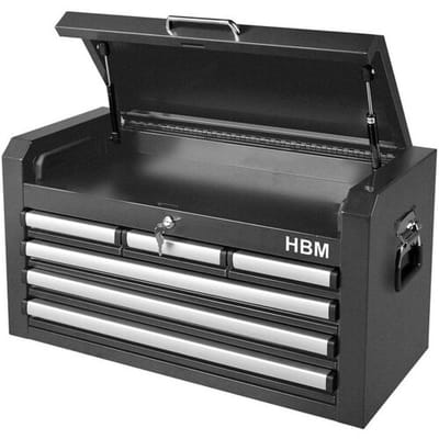 HBM opzetkast 66 cm, 6 laden, zwart