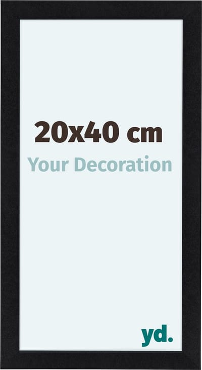 Your Decoration - Fotolijst 20x40 cm - MDF - Zwart Mat - Como