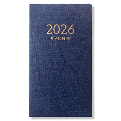 2026 Pocket Agenda - Dagagenda 1D/1P - Softcover Zwart - 9,5x17,3cm