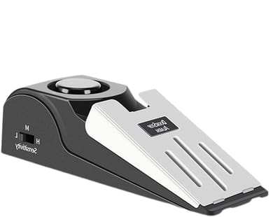 Draagbaar Alarm - Veiligheidswig - Ruimte Beveiligen - 120 dB Geluid - 14.8 x 5.9 cm - Zwart