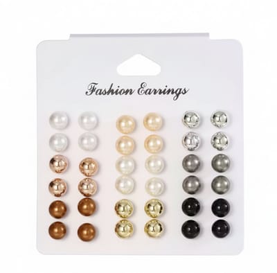 Set oorstekers voor dames – 36 paar knopjes oorbellen in diverse kleuren en stijlen