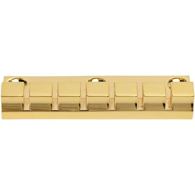 Gouden 6-snarige Gitaar Vaste Brug Eenvoudige Installatie Robuuste Metalen Elektrische Gitaar Brug Vervanging beige