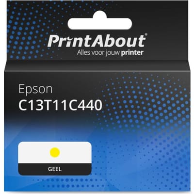 PrintAbout huismerk Inktcartridge C13T11C440 Geel Geschikt voor Epson