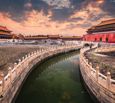 De Gouden Waterstroom in de Verboden Stad in Beijing - Fotobehang (in banen) - 250 x 260 cm