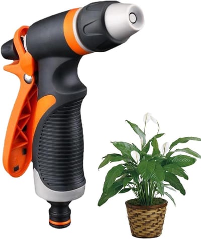 Waterslang Mondstuk - Sproeikop Tuinslang - Tuinonderhoud Auto Wassen - Robuust Instelbaar Patroon - 19 cm lengte - Zwart