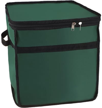 Dailygoods- Kerstbal Opbergdoos 4 Lagen - Opbergdoos met Deksel - Opbergdoos Kleding - Opbergdoos Vakjes - Transparante Venster - Duurzaam Nylon 600D