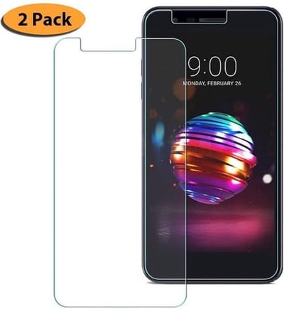 LuxeBass Screenprotector geschikt voor LG K11 [ 2 Pack ] - glas scherm - bescherming