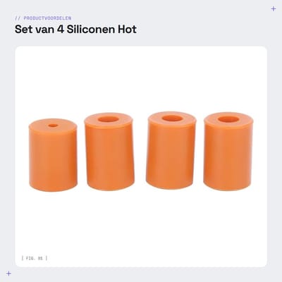 Dailygoods- Drukveer Vervanging - Siliconen Hot Bed Nivellering - 4 Stuks - Geschikt voor 3D Printer - Hoge Temperatuur Bestendig - Eenvoudige Installatie - Nivelleringskolom