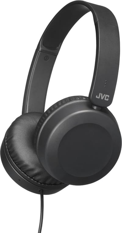Opvouwbare lichtgewicht on-ear hoofdtelefoon met microfoon en afstandsbediening - zwart