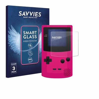 3 Stuks Savvies Screenprotector - geschikt voor Nintendo Gameboy Color - beschermfolie glas transparant