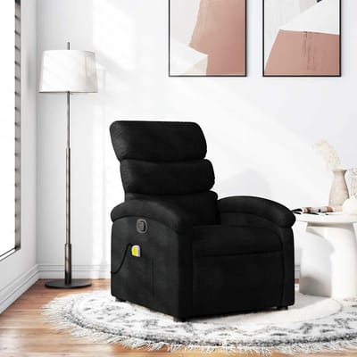 vidaXL - Massagestoel - met - zwarte - stof