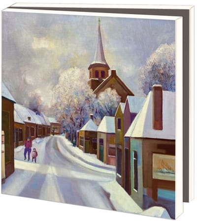 Kaartenmapje met env, vierkant: Sneeuw, Noord-Veluws Museum