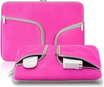 Laptop Sleeve met Rits - 11.6 inch t/m 12.9 inch - Laptoptas - Laptophoes - Laptopsleeve - Tablethoes - Roze