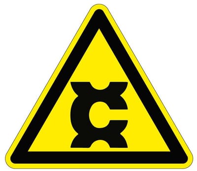 Waarschuwingsbord carcinogene stoffen - kunststof 300 mm