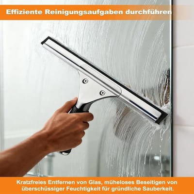 Douchewisser Set - 30 cm - Inclusief 3 Vervangbladen - Ergonomische Handgreep - Voor Badkamer en Auto
