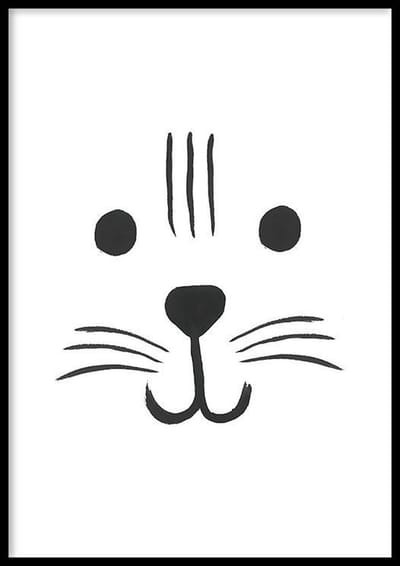 Poster Tijger - Poster babykamer - Tijger - Waterverf Design - 30x40cm - WALLLL