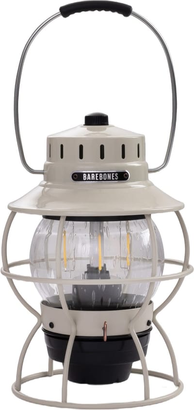 Barebones vintage white Railroad Lantaarn