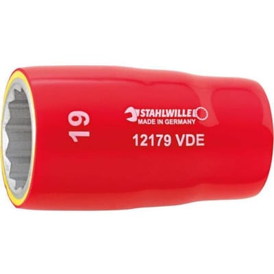 Stahlwille 12179 VDE-10 03370010 Dubbel zeskant Dopsleutelinzetstuk 10 mm 1/2 (12,5 mm)