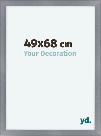 Your Decoration - Fotolijst 49x68 cm - MDF - Aluminium Geborsteld - Como