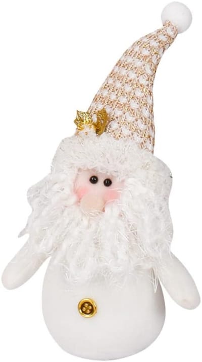 QTTVBTNA - Kerstman Pop - Kerstdecoratie - Feestelijk Ornament - Kerstcadeau - Wit - 15x8x27cm - 1 stuk