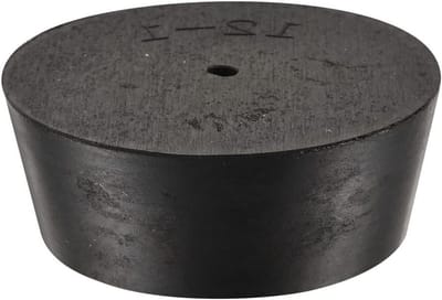 Rubber Stoppen met Gat, Tapered Plugs met Hoge Temperatuurweerstand | Beschermende Stoppen voor Laboratorium en Industrie (Zwart, 54mm tot 64mm)