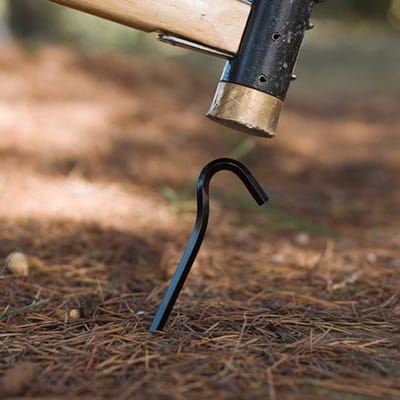 Stakes Haringen Roestvrij Corrosiebestendig Lichtgewicht Zeshoekige Rod Canopy Stakes Haringen 1PC zwart