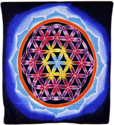 Ancient Wisdom - Sjaal - Boho Java Art Stola 62x200cm linnen rayon multicolor - sjaaltje - accessoire - shawl - omslagdoek - sjaalaccessoire