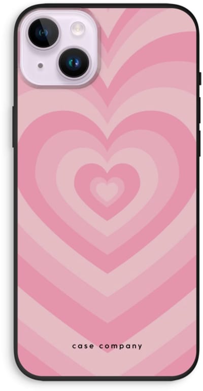 Case Company® - Hoesje geschikt voor iPhone 14 Plus hoesje - Hart Roos - Biologisch Afbreekbaar Telefoonhoesje - Bescherming alle Kanten en Schermrand