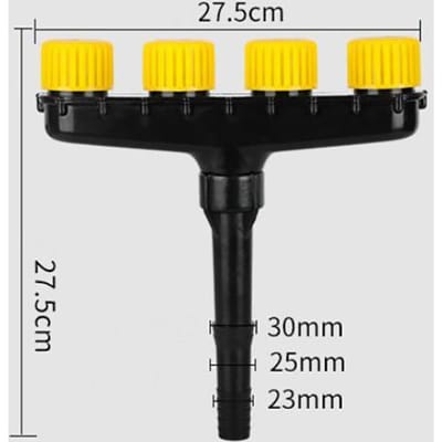 1PCS Landbouw Verstuiver Nozzles Huis Tuin Gazon Water Sprinklers Boerderij Groenten Irrigatie Spray Verstelbare Nozzle Tool 4 Heads black