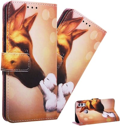 Schattige Kat en Hond PU Leren Flip Notebook Wallet Case voor Mi 11T met Magnetische Stand en Kaartsleuven