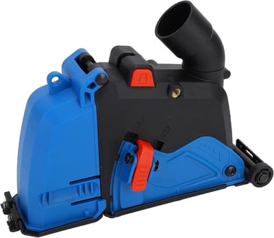 Stofkap Haakse Slijper - Stofafzuiging Schild - Stofvrij Werken - Instelbare Zaagdiepte - 0-45 Mm Diepte - Grijs