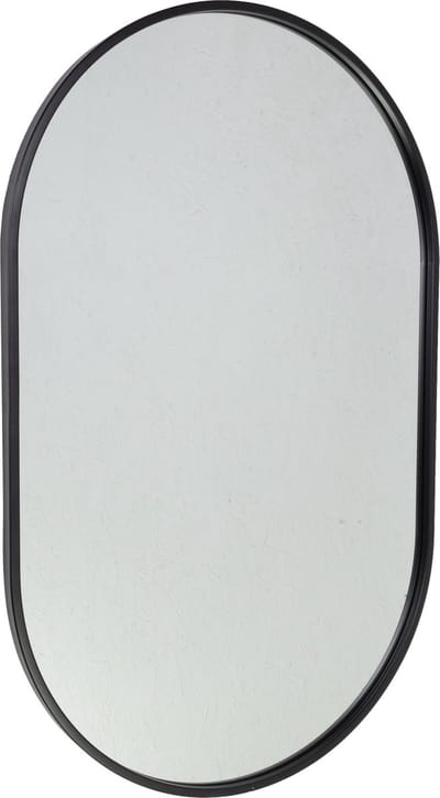 Fragix Boston Spiegel Ovaal - Zwart - Metaal - 80x50