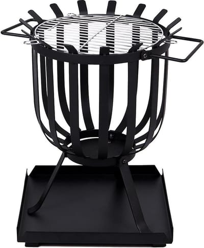Vuurschaal met aslade - rechthoekig - BBQ grill - Stalen - Duurzaam