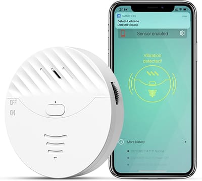 Slim Raamalarm - Deur Sensor - Huis Beveiligen - 130dB Trillingsalarm - 7.4 x 7.4 cm - Wit