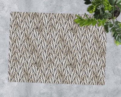 Coloray Vloerbeschermer - Marmerplantbladeren Vloerbeschermer Bureaustoel - 100x70 cm - Wit Vloerbeschermer Groot - Vloerbeschermer Bureaustoel Tapijt - Mótif Bureaustoelmat - Rechthoekige Mat - Geometrische patronen Thema