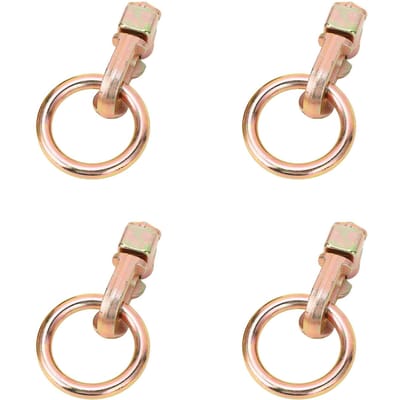 4 STUKS L-rail Dubbele Stud Sjoroog Koolstofstaal L-rail Fitting met O-ring voor Vrachtwagenlaadbak goud